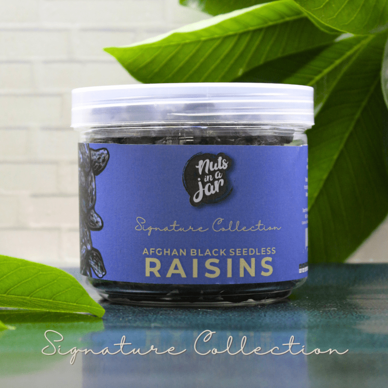 Nuts in a Jar Afghan Black Raisins Seedless Signature 250 Grams Nuts in a Jar Afghan Black Raisins Seedless Signature 250 Grams