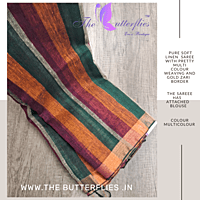 PURE  LINEN SAREE GSSSLIN22894