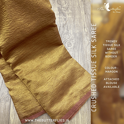 CRUSHED TISSUE SILK SAREE  USTSTES23524