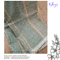 PURE LINEN SAREE YBRSLIN23598