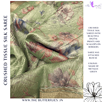 CRUSHED TISSUE SILK SAREE  DVFSTES23769