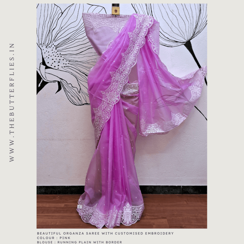 ORGANZA SAREE  USTSORZ23583