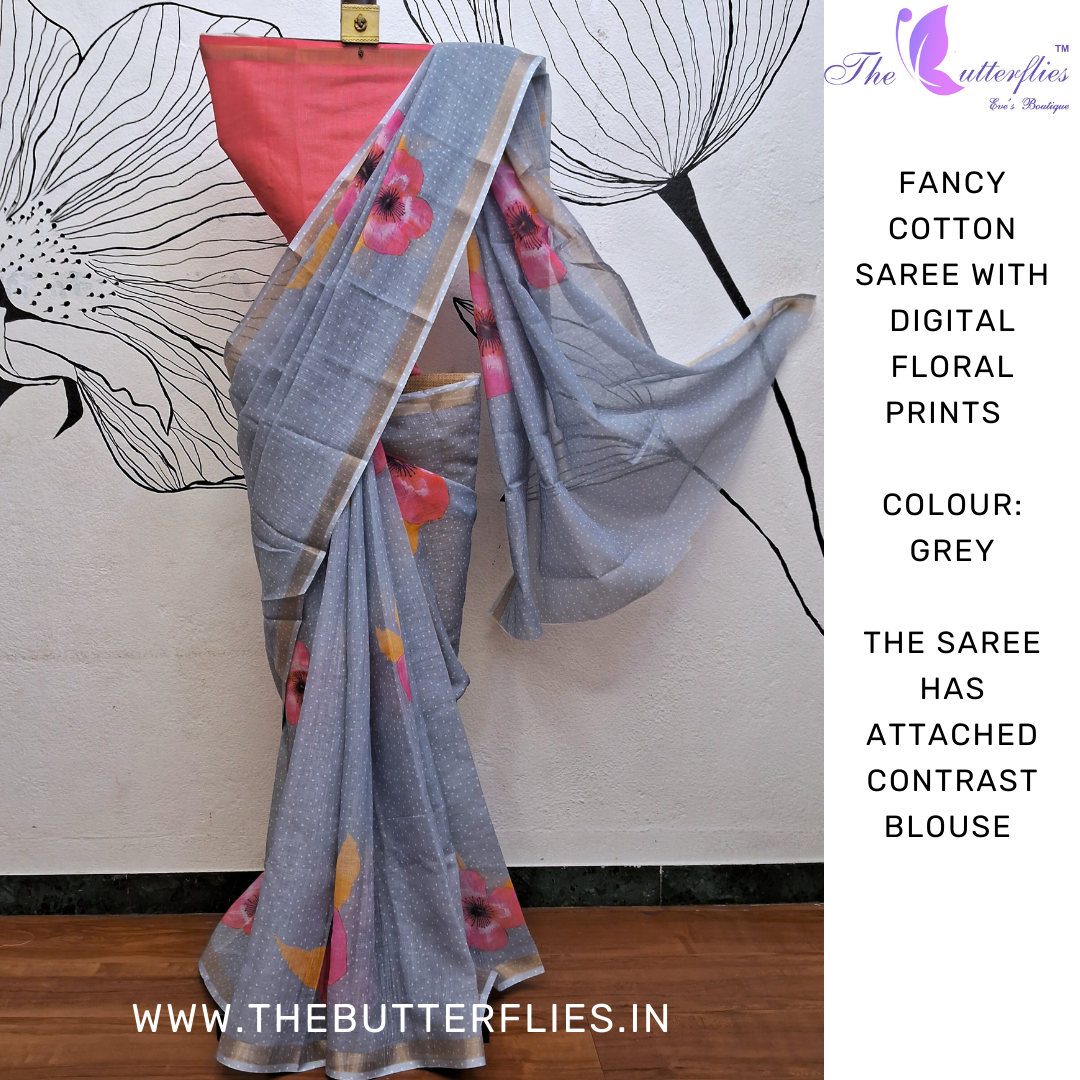 FANCY COTTON SAREE DCMSFSC24001