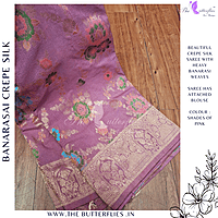 BANARASI CREPE SILK SAREE  DCMSBNS24294