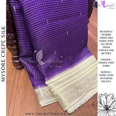 CREPE SILK SAREE NISSCRE24382
