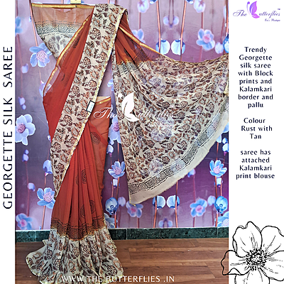 GEORGETTE SILK SAREE ORDSGRS24316