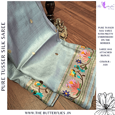 PURE TUSSER SILK SAREE YBRSTSK24415