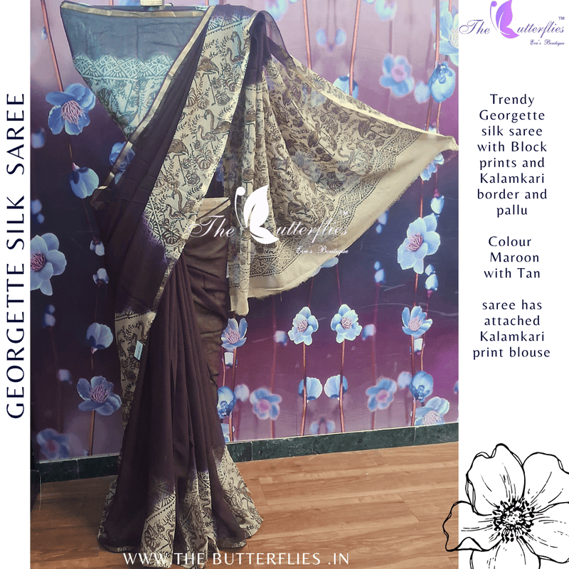 GEORGETTE SILK SAREE ORDSGRS24310 GEORGETTE SILK SAREE ORDSGRS24310