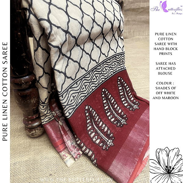 LINEN COTTON SAREE ssgSLIN24639