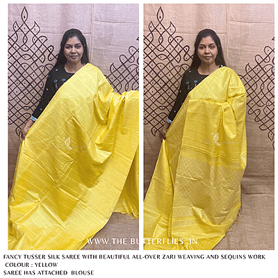FANCY TUSSER SILK SAREE SFHSTUS24629