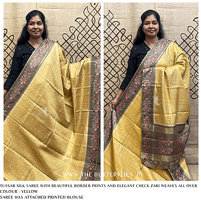 TUSSER SILK SAREE SFHSTSK24636