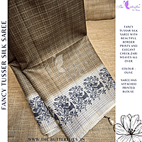 FANCY TUSSER SILK SAREE SFHSTSK24627