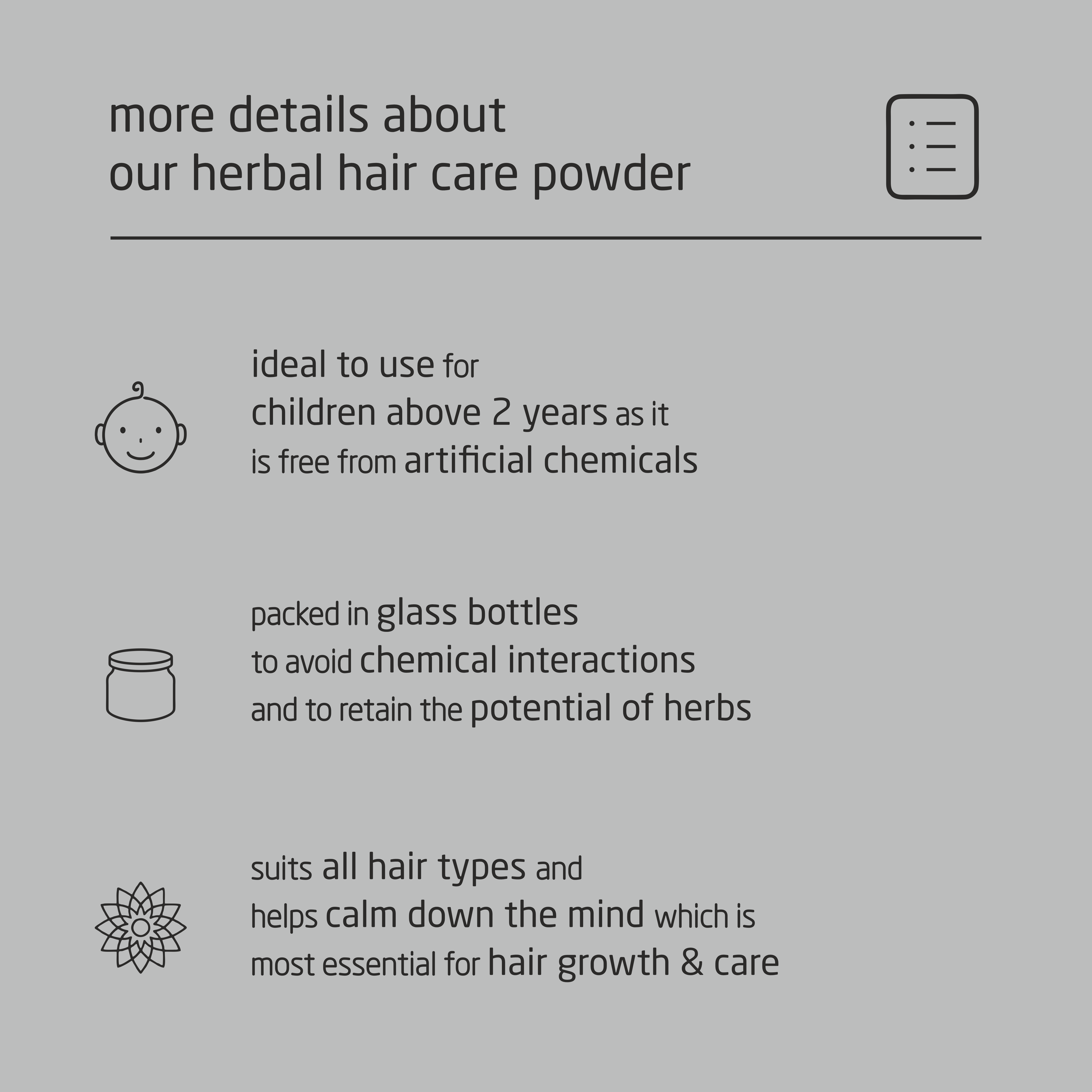 Super Premium Herbal Hair Care Powder - 100g