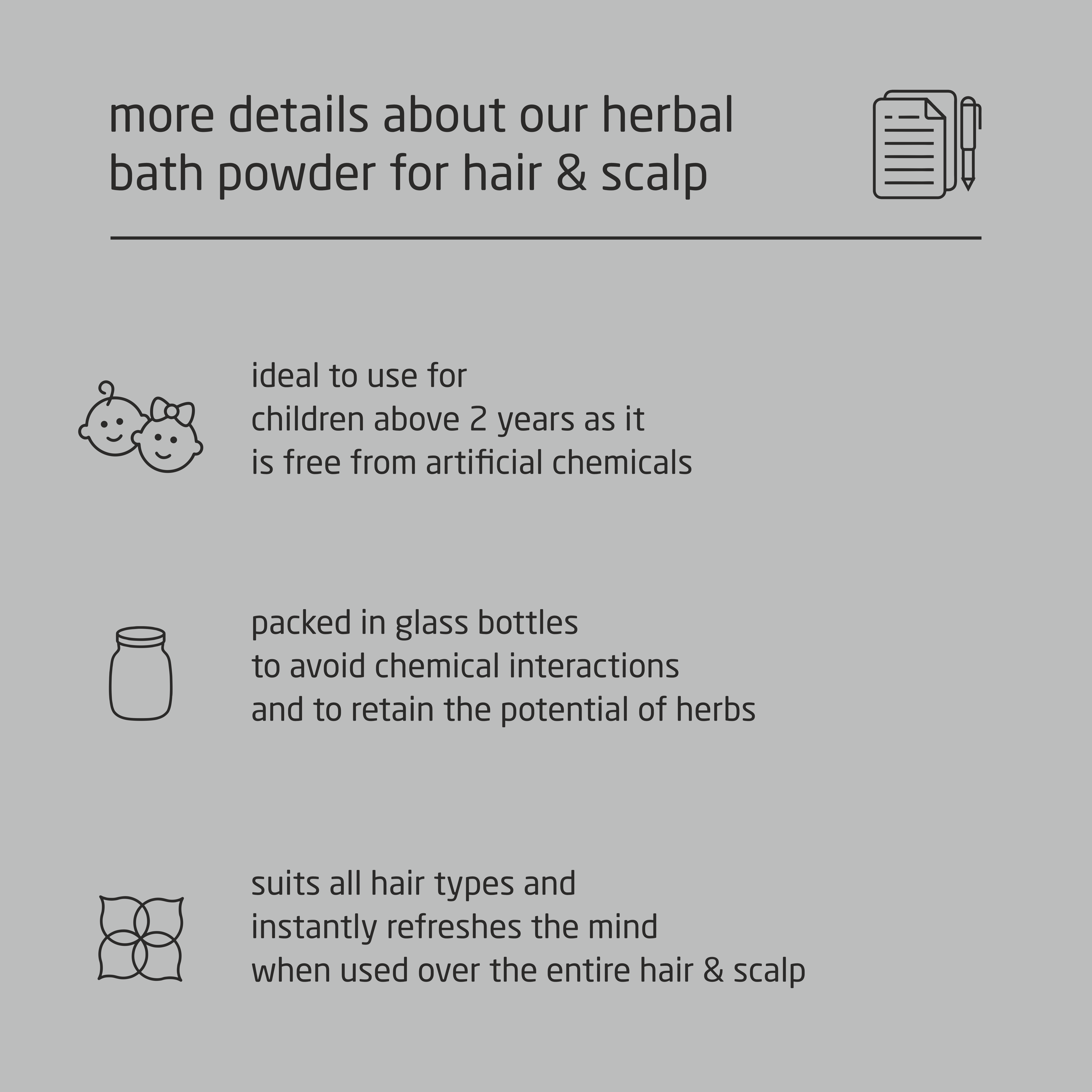 Super Premium Unisex Herbal Bath Powder for Hair & Scalp - 500g