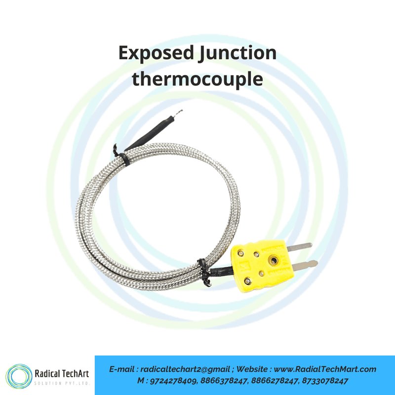 Exposed Junction thermocouple wire with connector