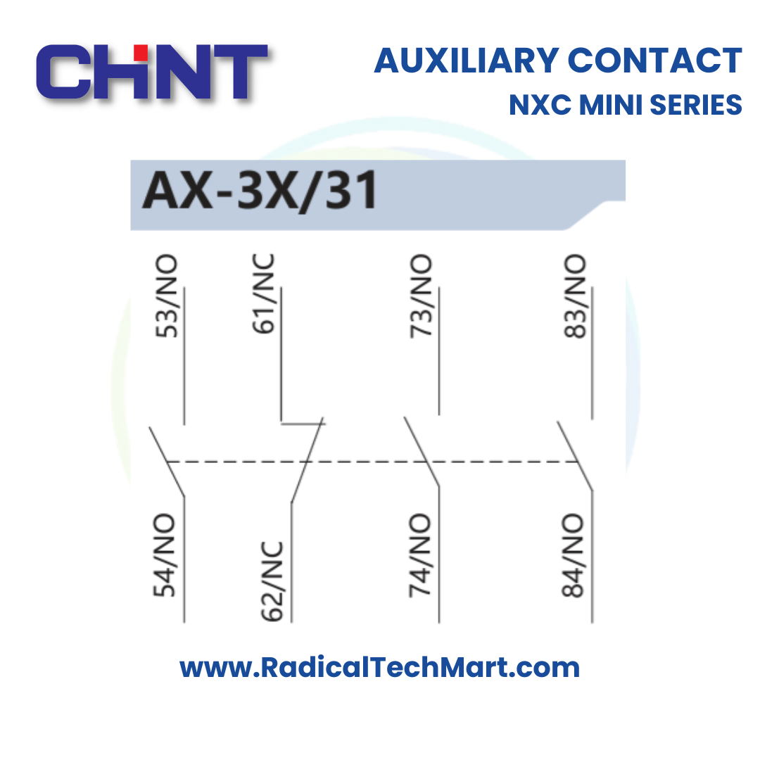 Chint NXC Mini Series Auxiliary Contact – Compact Control Accessory for NXC Contactors