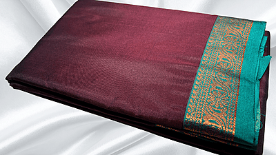 Kamakshi Soft Mysore Silk Saree - Dark Red