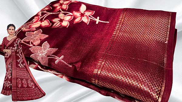 Manvi Fancy Silk Saree - Maroon