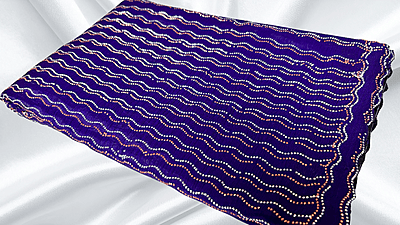 Space Silk Designer Stone PVC Saree - Violet Space Silk Designer Stone PVC Saree - Violet