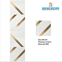 Sehrawat Brothers White Blue: Violet Modern Gravita Panel SBMGP17 | My Wall Panels