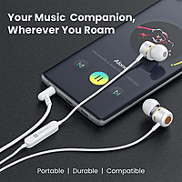 Portronics Coch 10 Wired  (White, In the Ear)