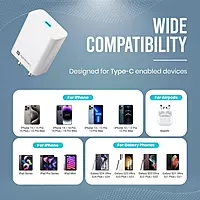 Portronics Adapto 25 Pro 25W Fast Charging Type C Adapter with Type C Charging Cable