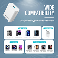 Portronics Adapto 25 Pro 25W Fast Charging Type C Adapter with Type C Charging Cable