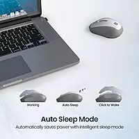 Portronics Toad 34 Wireless Mouse (White) with 2.4 GHz Wireless, Adjustable Sensitivity