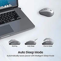 Portronics Toad 34 Wireless Mouse (White) with 2.4 GHz Wireless, Adjustable Sensitivity