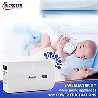 Microtek SMART EM4160+ Automatic Voltage Stabilizer for AC Up to 1.5 Ton Working Power 160V - 285 (White)