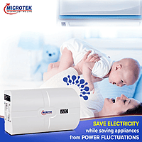 Microtek SMART EM4160+ Automatic Voltage Stabilizer for AC Up to 1.5 Ton Working Power 160V - 285 (White)