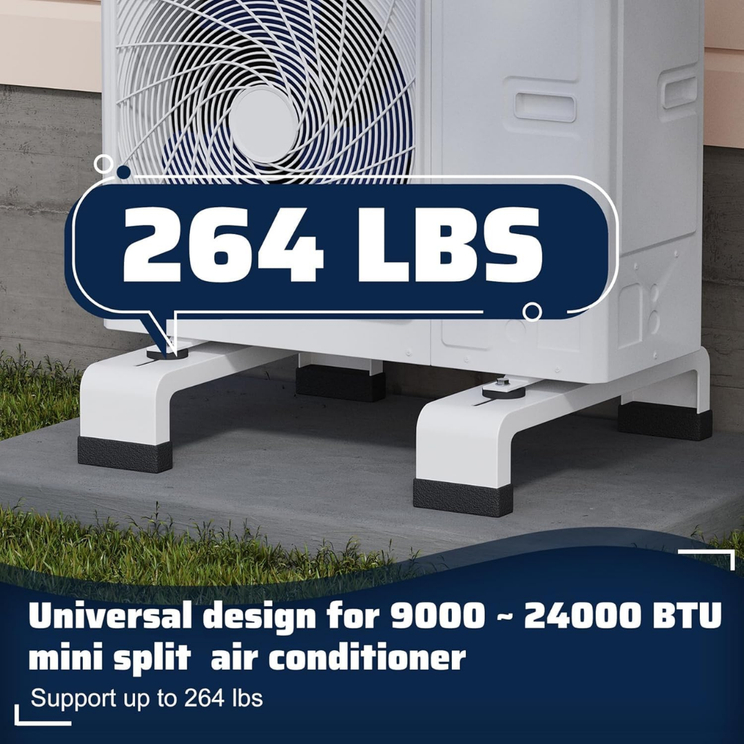 Floor Mount 20" (Inch) Split AC Stand Heavy Duty Air Conditioner Outdoor Unit Mounting Brackets for All Types of Outdoor Units | AC Stand for Roof