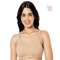 Amante Cotton Smooth Back Solid Non Padded Non-Wired Support Bra 93301