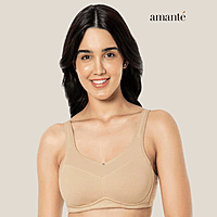 Amante Cotton Smooth Back Solid Non Padded Non-Wired Support Bra 93301