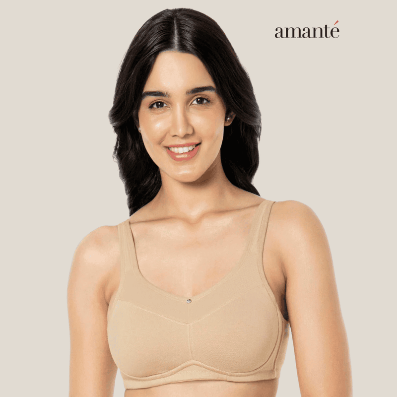 Amante Cotton Smooth Back Solid Non Padded Non-Wired Support Bra 93301