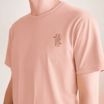 Churrpi Plain T-shirt For Men | Light Pink