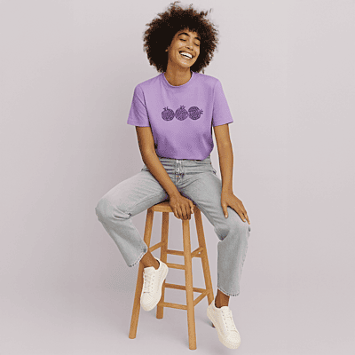 Pomegranate Women's Graphic T-shirt | Lavender