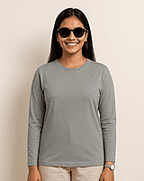 Unisex Grey Full Sleeve Tee