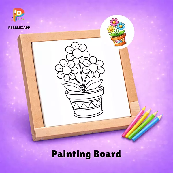 cheerful flower pot