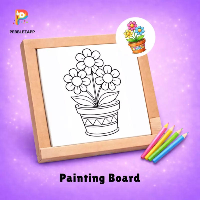 cheerful flower pot