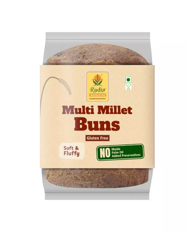 Multi Millet Buns - 400 g (Pack of 4) | Gluten Free | Vegan