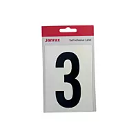 Waterproof Wheelie Bin Black Number 3 Sticker
