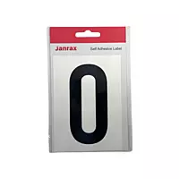 Waterproof Wheelie Bin Black Number 0 Sticker
