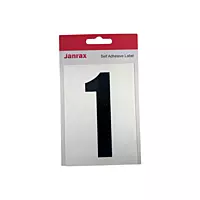 Waterproof Wheelie Bin Black Number 1 Sticker