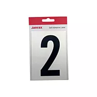 Waterproof Wheelie Bin Black Number 2 Sticker
