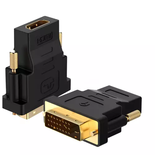 DVI D 24+1 Male to HDMI Female High Speed Adapter Converter | Gold Plated Support 1080P for HDTV, Plasma, DVD, Projector, Computer