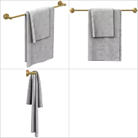 LE-GG-02 Towel Rod (Glossy Gold Finish)
