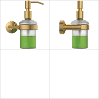 LE-GG-06 Lexus Liquid Soap Dispenser With Brass Pump-Glossy Gold