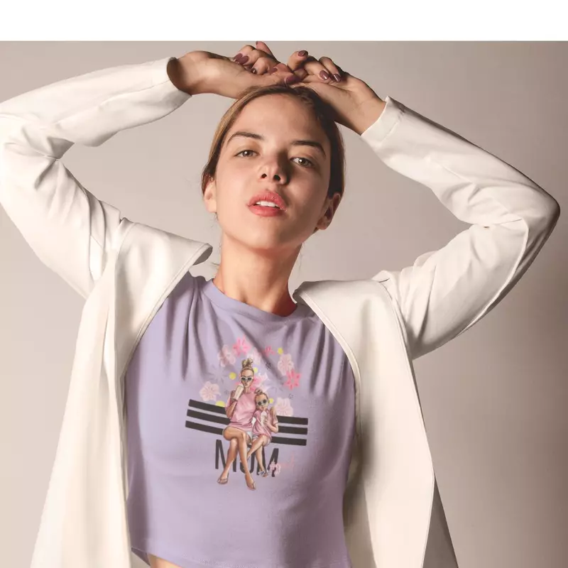 Mom Angel Crop Top