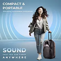 lapcare LAPSONIC IV LTS‑612: 40 W stereo party speaker with wired mic, Bluetooth/AUX/FM/USB support, LED lights & remote control—perfect for events